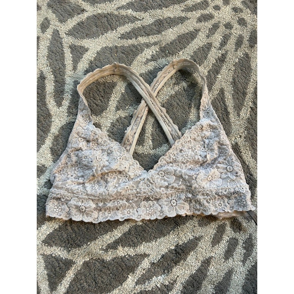 White Lace Criss Cross Aerie Bralette